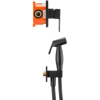 Товар: Гигиенический душ со смесителем Swedbe Platta 5549B Черный матовый - фото 3 Гигиенический душ со смесителем Swedbe Platta 5549B Черный матовый — фото 3, Гигиенические души