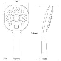 Товар: Ручной душ Melodia della vita Luxe MKP26311BL_bk Черный - фото 2 Ручной душ Melodia della vita Luxe MKP26311BL_bk Черный — фото 2, Лейки для душа