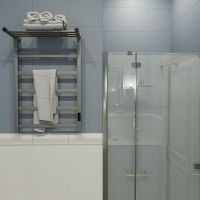 Электрический полотенцесушитель Маргроид 8110p профильный 810x500 8110p-8050-1083-7024 с полкой Граф — фото 5, Электрические полотенцесушители