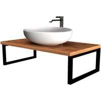 Столешница под раковину 1MarKa Grunge Loft 100 У85832 подвесная Дуб вотан — фото 1, Столешницы под раковину