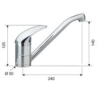 Товар: Смеситель для кухни Remer Giga Four G404 Хром - фото 2 Смеситель для кухни Remer Giga Four G404 Хром — фото 2, Смесители для кухни