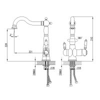 Смеситель для кухни Lemark Villa LM4858B Бронза — фото 4, Смесители для кухни