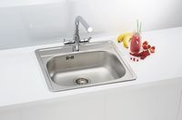 Мойка для кухни MORE 10 LEI-90 560X500 в компл. с сифоном 1130550, — фото 2, Кухонные мойки