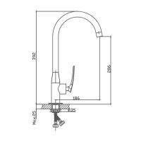 Смеситель для кухни Haiba Хром арт-HB70616 — фото 2, Смесители для кухни
