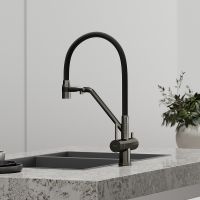 Смеситель для кухни Sancos Dora SC4003GG Вороненая сталь Черный — фото 5, Смесители для кухни