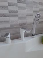 Смеситель на борт ванны Haiba HB80804 Белый — фото 3, Смесители на борт ванны