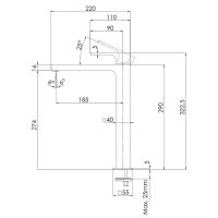 Товар: Смеситель для раковины Remer Absolute AU11LNP Никель брашированный - фото 2 Смеситель для раковины Remer Absolute AU11LNP Никель брашированный — фото 2, Смесители для раковины