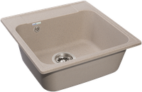 GRANFEST Мойка QUARZ 48 1-чаша 480*480мм песочный арт.GF-Z- — фото 2, Кухонные мойки