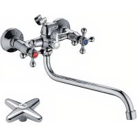 Смеситель для ванны Ledeme H20 2320L универсальный Хром — фото 1, Смеситель для ванны