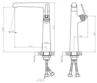 Смеситель "Bangkok" д/рак, высокий, арт. BG25 — фото 2, Смесители для раковины
