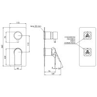Смеситель для душа Remer Infinity I92KBXV Сталь — фото 2, Смеситель для душа
