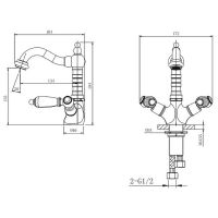 Товар: Смеситель для раковины Caprigo Adria-Classic Metal Edition 03M-526-vot Бронза - фото 2 Смеситель для раковины Caprigo Adria-Classic Metal Edition 03M-526-vot Бронза — фото 2, Смесители для раковины