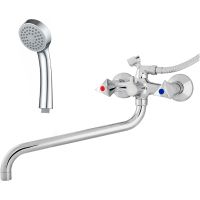 Смеситель для ванны Melodia della vita Dinatro Rus MDV40141R универсальный Хром — фото 1, Смеситель для ванны