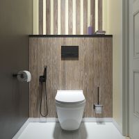 Клавиша смыва Iddis Unifix UNI06MBi77 Черная матовая — фото 2, Кнопки смыва