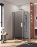 Душевой уголок CEZARES SLIDER-AH-1-80-100/110-GRIGIO-Cr — фото 1, Прямоугольные душевые уголки