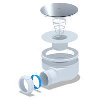 Сифон для душевого поддона Aquaton Калифорния 1A212205XX000 Белый — фото 3, Сифоны для поддонов