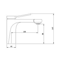 Смеситель для раковины Bronze de Luxe Element EL02XGB Матовое золото Черный — фото 5, Смесители для раковины