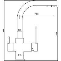 Смеситель для кухни Swedbe Selene Plus 8149 Черный матовый — фото 12, Смесители для кухни
