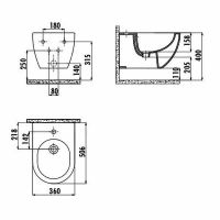 Товар: Биде Creavit Free FE510-00SM00E-0000 подвесное Черное матовое - фото 2 Биде Creavit Free FE510-00SM00E-0000 подвесное Черное матовое — фото 2, Биде