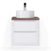 Столешница под раковину Jorno Wood 60 Wood.06.60/DW Темное дерево — фото 4, Столешницы под раковину