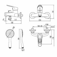 Смеситель для ванны Lemark Luna LM4134C Хром — фото 2, Для душа и ванны