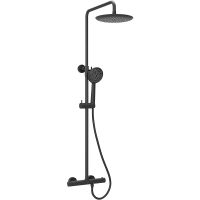 Душевая система Sancos Game SC3002MB с термостатом Черная матовая — фото 1, Душевые системы