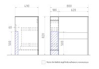 Столешница под раковину Vigo Urban 80 st.URB.80 Белая — фото 2, Раковины