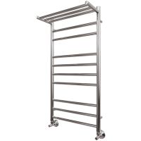 Водяной полотенцесушитель Point Аврора PN10150P П9 500x1000 с полкой Хром — фото 1, Водяные полотенцесушители