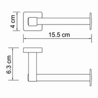 Lippe K-6596 Держатель туалетной бумаги — фото 4, Держатели туалетной бумаги