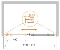 Душевая дверь CEZARES PRATICO-BF-1-120-C-Cr — фото 2, Душевые двери в нишу