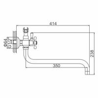 Товар: Смеситель для ванны Ledeme H19 2619-2L универсальный Хром - фото 2 Смеситель для ванны Ledeme H19 2619-2L универсальный Хром — фото 2, Для душа и ванны