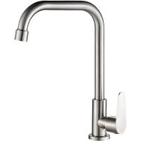 Кран для одного типа воды Haiba HB4182 Нержавеющая сталь — фото 1, Краны