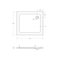 Поддон SMC CEZARES арт-TRAY-M-AH-90/80-35-W — фото 2, Стеклопластиковые душевые поддоны