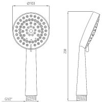 Ручной душ Melodia della vita Standard MKP20416 Хром — фото 4, Лейки для душа