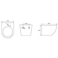 Товар: Биде Azario Grado AZ-0046-BW SP подвесное Белое - фото 2 Биде Azario Grado AZ-0046-BW SP подвесное Белое — фото 2, Биде подвесные