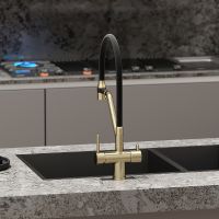 Товар: Смеситель для кухни Sancos Dora SC4003BG Золото брашированное Черный - фото 4 Смеситель для кухни Sancos Dora SC4003BG Золото брашированное Черный — фото 4, Смесители для кухни
