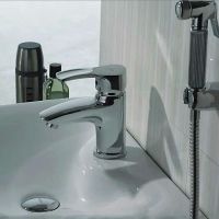 Смеситель для раковины Ledeme H64 1264L с гигиеническим душем Хром арт-532018 — фото 5, Смесители для раковины