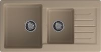 GRANFEST Мойка PRACTIK 980KL 2 чаши+крыло 980*510мм песочный арт.GF- — фото 2, Кухонные мойки