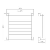 Товар: Водяной полотенцесушитель Margaroli Quadri 7105206MBN Черный матовый - фото 2 Водяной полотенцесушитель Margaroli Quadri 7105206MBN Черный матовый — фото 2, Водяные полотенцесушители