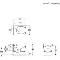 Товар: Унитаз Ambassador Kingston 143K19003RS подвесной с сиденьем Микролифт - фото 8 Унитаз Ambassador Kingston 143K19003RS подвесной с сиденьем Микролифт — фото 8, Подвесные унитазы