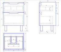 Тумба Q PLUS, 60 см, подвесная/напольная, 2 ящика, с опорами, белый глянец — фото 6, Тумбы под раковину