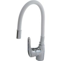 Смеситель для кухни Melodia della vita Ostessa MDV40615White Хром Белый — фото 1, Смесители для кухни