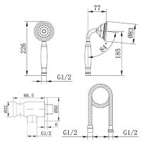 Товар: Душевой гарнитур Caprigo Parts 99-562-crm Хром - фото 2 Душевой гарнитур Caprigo Parts 99-562-crm Хром — фото 2, Душевые гарнитуры