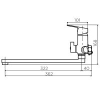 Смеситель для ванны Dorff Prime new D4019500 универсальный Хром — фото 3, Смеситель для ванны
