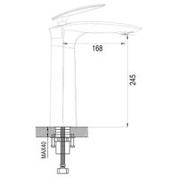 Смеситель для раковины Rose R11 R1111 Хром — фото 2, Смесители для раковины