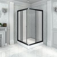 Душевой уголок Radomir Дрим 110x110 1-03-6-0-0-1201 профиль Черный стекло матовое — фото 4, Душевые уголки