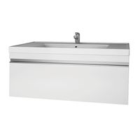 Тумба GRACE, 90 см, подвесная, 1 ящик, белый глянец — фото 1, Тумбы под раковину