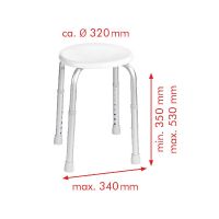 Товар: Табурет в ванную Ridder Assistent А00603101 Белый - фото 2 Табурет в ванную Ridder Assistent А00603101 Белый — фото 2, Сиденья