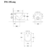 Товар: Унитаз Bond Oval F01-10Long подвесной с сиденьем Микролифт - фото 5 Унитаз Bond Oval F01-10Long подвесной с сиденьем Микролифт — фото 5, Подвесные унитазы