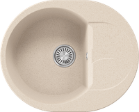 Кухонная мойка Polygran ATOL-620 (№327 Кремовый) — фото 1, Кухонные мойки